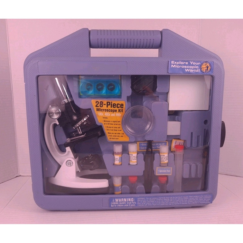 Meade 28 Piece Microscope Kit 100x 400x 900x Explore Your Microscopic World